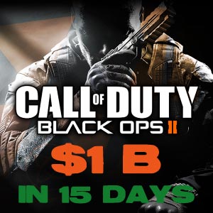 Call of Duty: Black Ops 2 מכירות של מיליארד דולר ב 15 יום