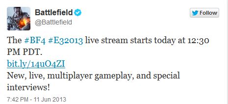 BF4 TWITTER LIVE MULTIPLAYER