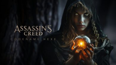 הדמות אלזה מהמשחק הבא בסדרה assassins-creed-hexe, מחזיקה כדור בדולח בידיים
