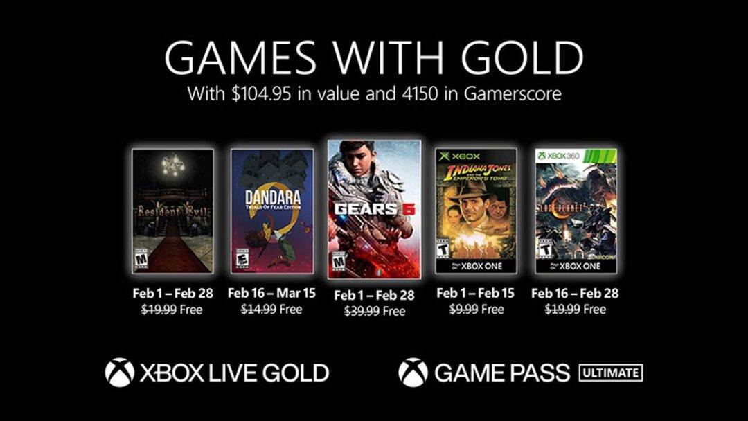 February 2021 Games with Gold Revealed