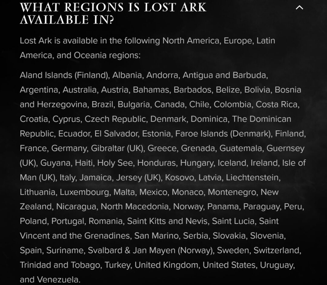 Lost ark middle east