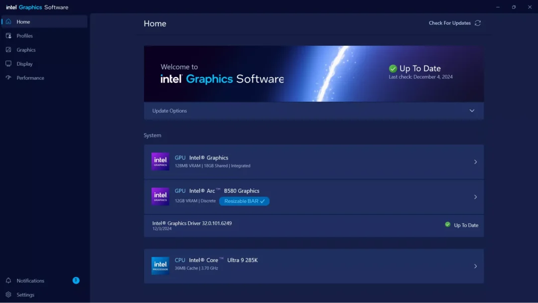 אינטל תוכנת גרפיקה