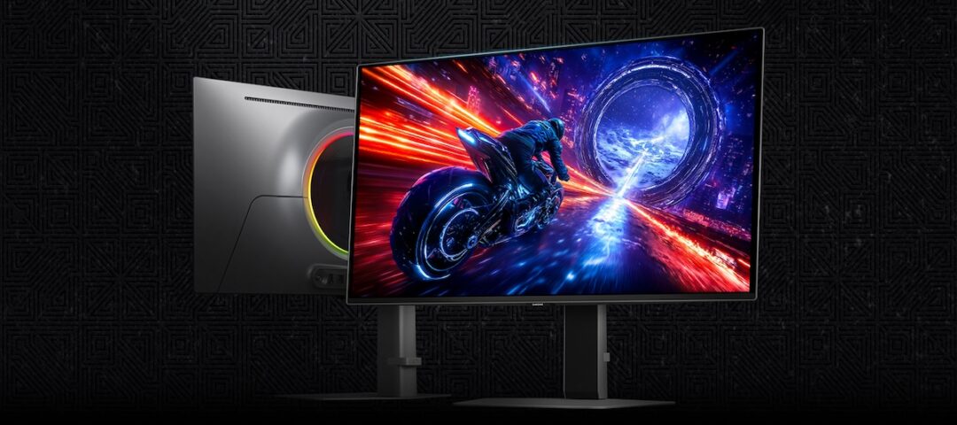 מסך גיימינג סמסונג Odyssey-OLED-G6 מבט מאחור ומלפנים
